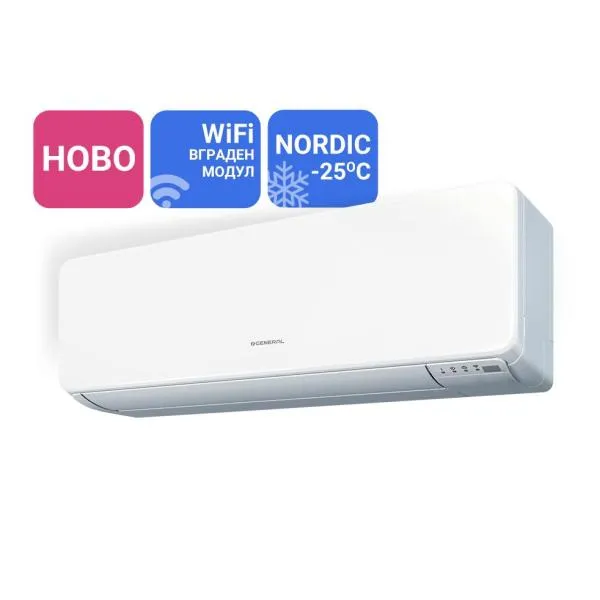 Инверторен климатик General Fujitsu ASHG14KMCEN/AOHG14KMCEN Nordic, 14 000 BTU, Клас А++/А++