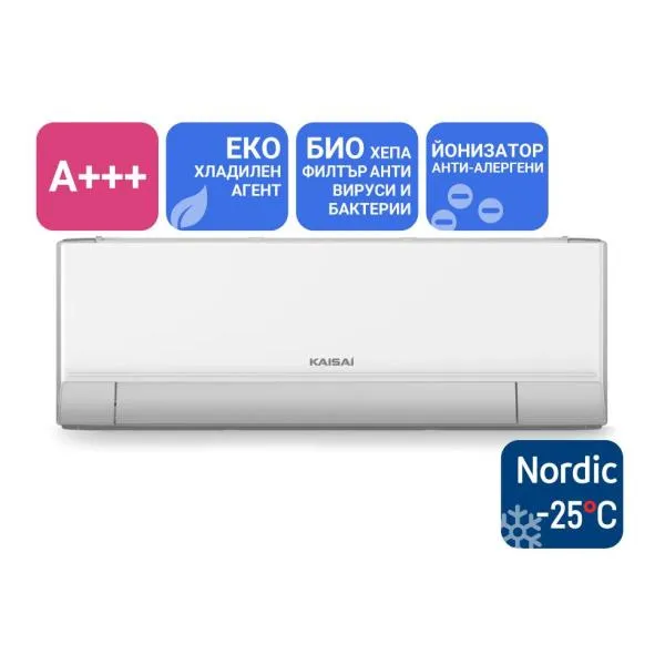 Инверторен климатик KAISAI PRO HEAT NORDIC KRP-09MEHI/KRP-09MEHO, 9 000 BTU, КЛАС: А+++/A++